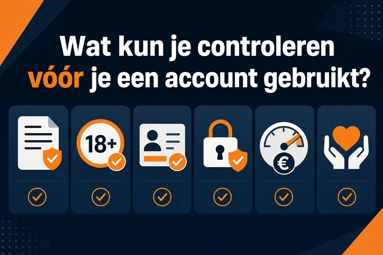 Wat kun je controleren vóór je een account gebruikt?